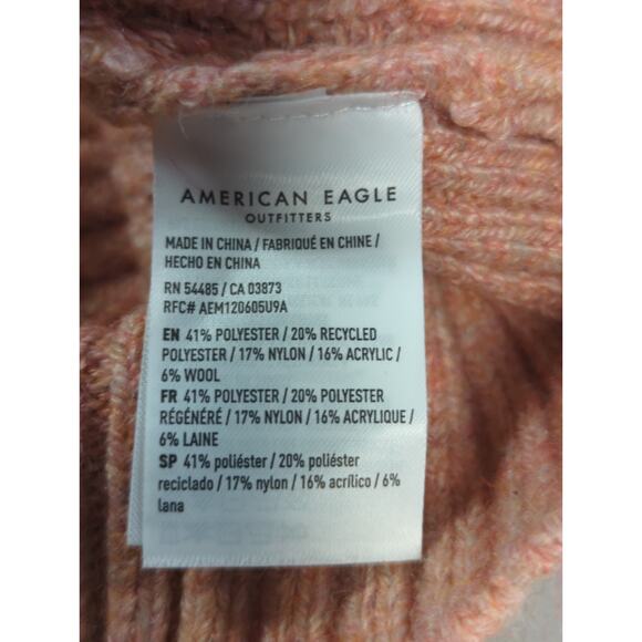 NWT American Eagle Womens Sweater Small Pink Ribbed Knit Long Sleeve Pullover - Picture 11 of 14